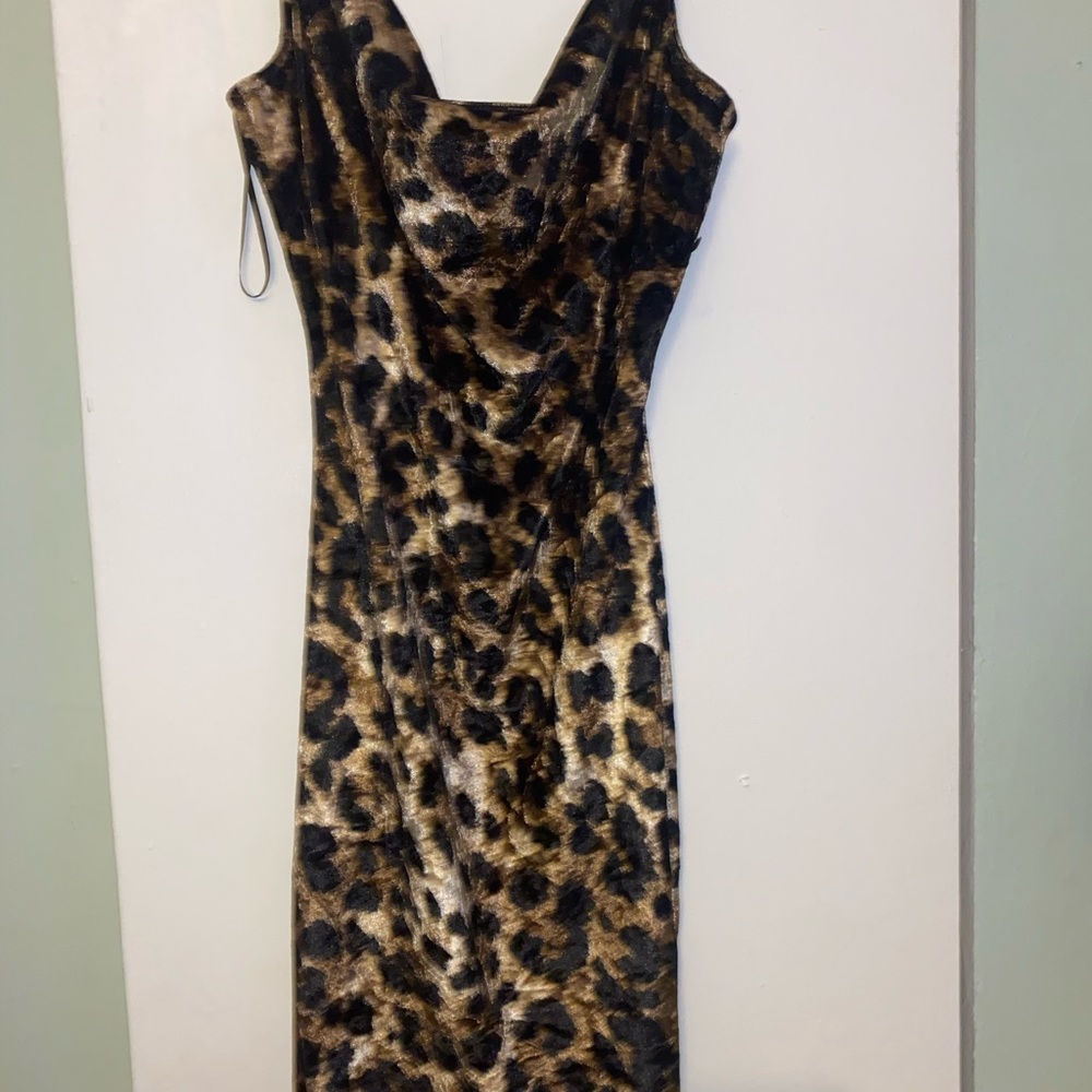 Super sexy velvet cheetah mini dress